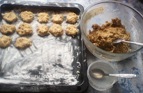 Овсяное печенье с орехами выпекать в духовке 20 минут