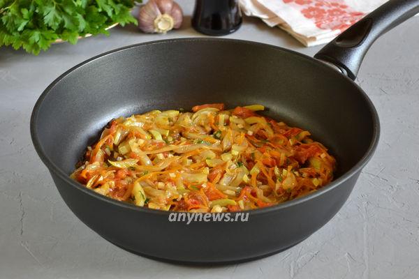 Макароны с овощами и соевым соусом - поджарка