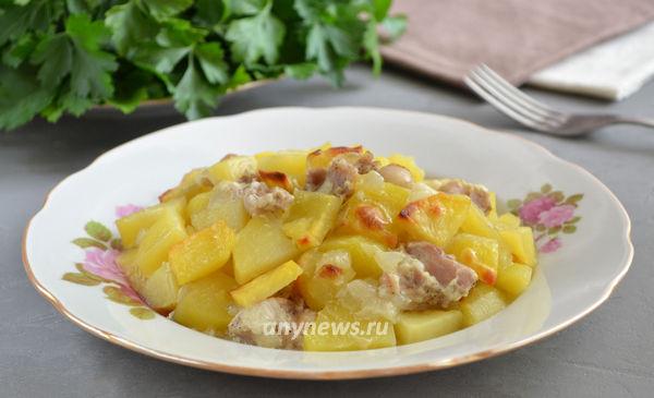 Картошка с курицей в рукаве в духовке - пошаговый рецепт