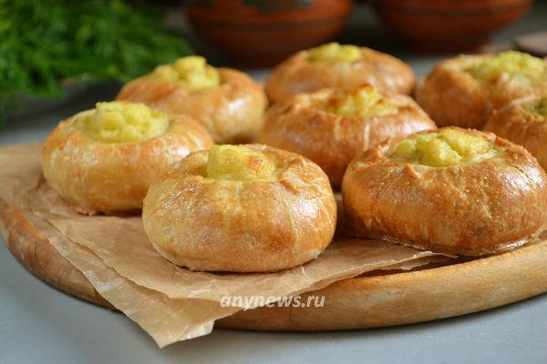 Пирожки жареные с картошкой (тесто без дрожжей) - 9 пошаговых фото в рецепте