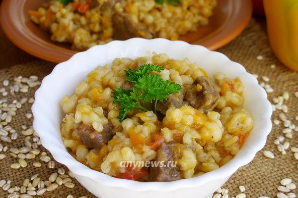 Перловка с мясом в мультиварке - пошаговый рецепт