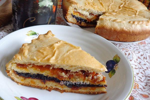 Пирог с курагой и черносливом - пошаговый рецепт