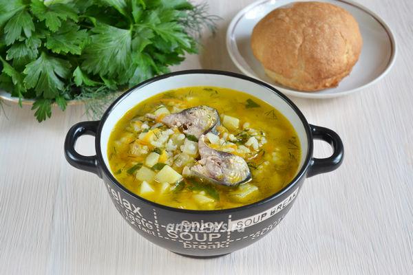 Рыбный суп из скумбрии с рисом - пошаговый рецепт