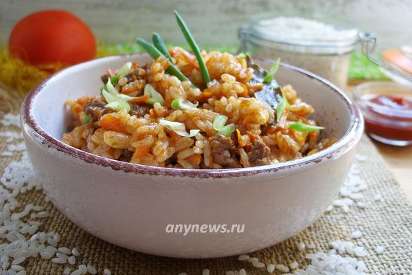 Плов с говядиной в микроволновке - пошаговый рецепт