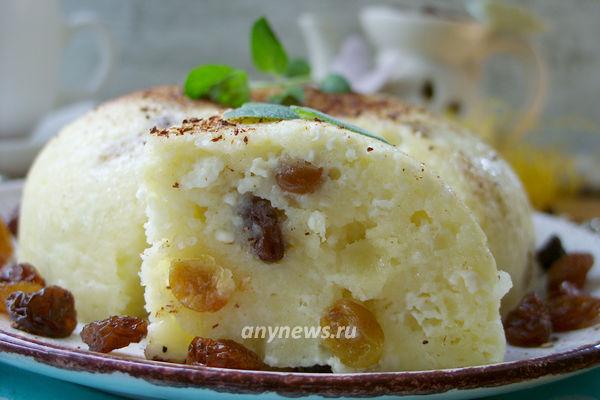 пышная творожная запеканка в микроволновке