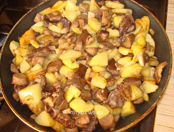Подберезовики жареные с картошкой на сковороде - пошаговый рецепт