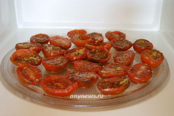 Вялить помидоры в микроволновке 10 минут