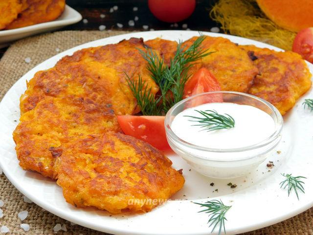 Оладьи из тыквы - быстрый и вкусный рецепт