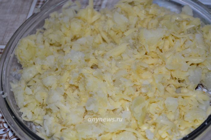 осетинский пирог с картошкой и сыром - начинка