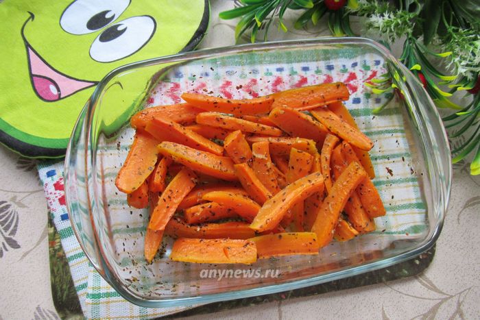 Морковь запеченная в духовке с медом и специями