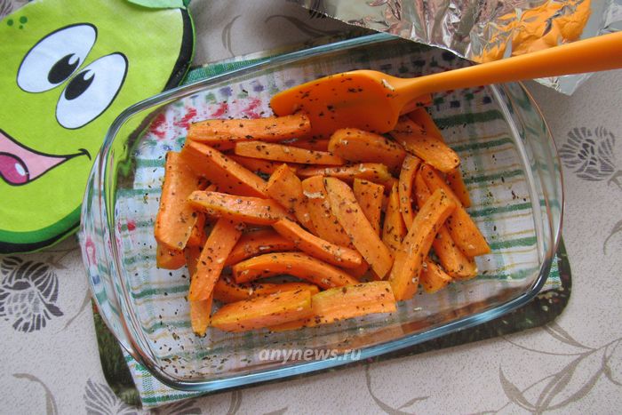 Допекаем морковь в духовке без фольги 20 минут