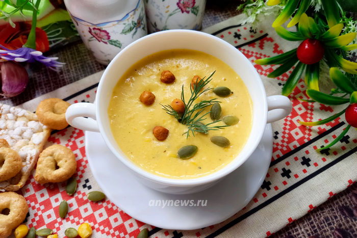 Кукурузный крем-суп - пошаговый рецепт