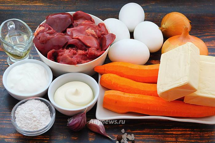 Печеночный торт из куриной печени с морковью рецепт с фото