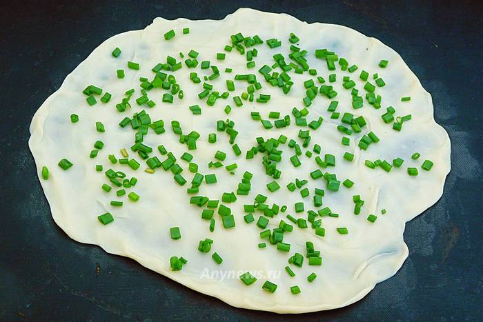 Лепешки с зеленым луком на сковороде - начинка