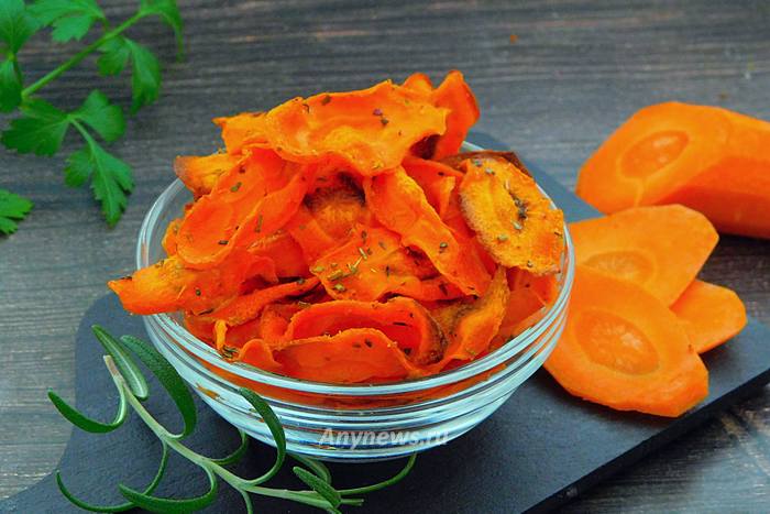 Морковные чипсы – кулинарный рецепт