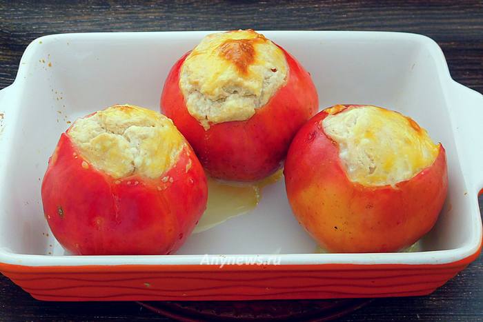 Запекать яблоки в духовке 20 минут на 170 градусах