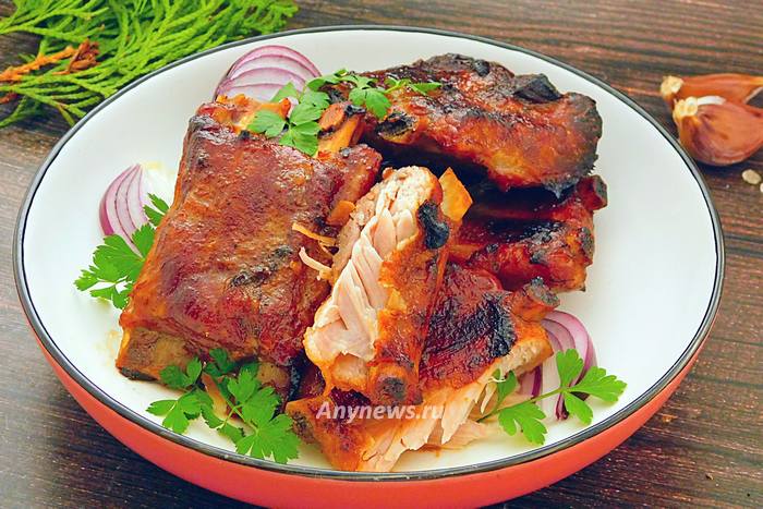 Маринад для свиных ребрышек на мангале или решетке, рецепты приготовления