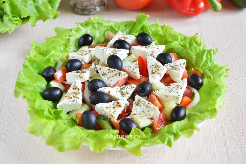 Классический Греческий салат с сыром Фета 