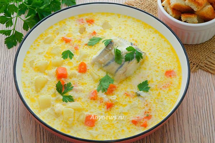 Рыбный суп с плавленым сыром - дать настояться 10 минут