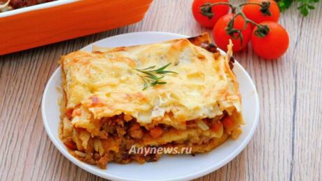 Лазанья с фаршем в духовке