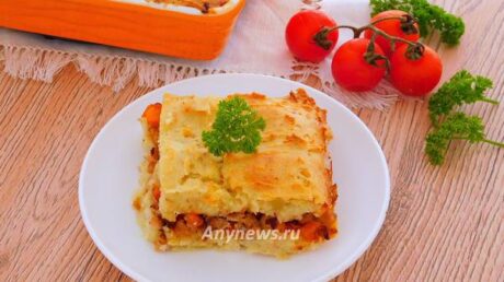 Запеканка из картофельного пюре с фаршем