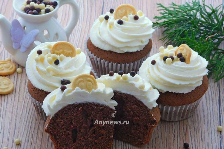 Вкусные и ароматные капкейки с кремом