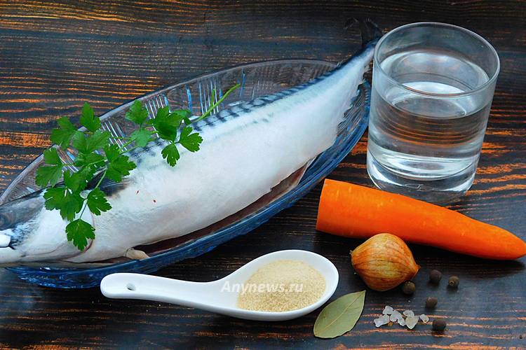 Заливное из рыбы с желатином - продукты