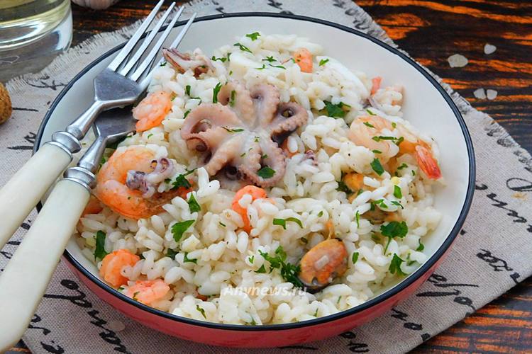Ризотто с морепродуктами в домашних условиях