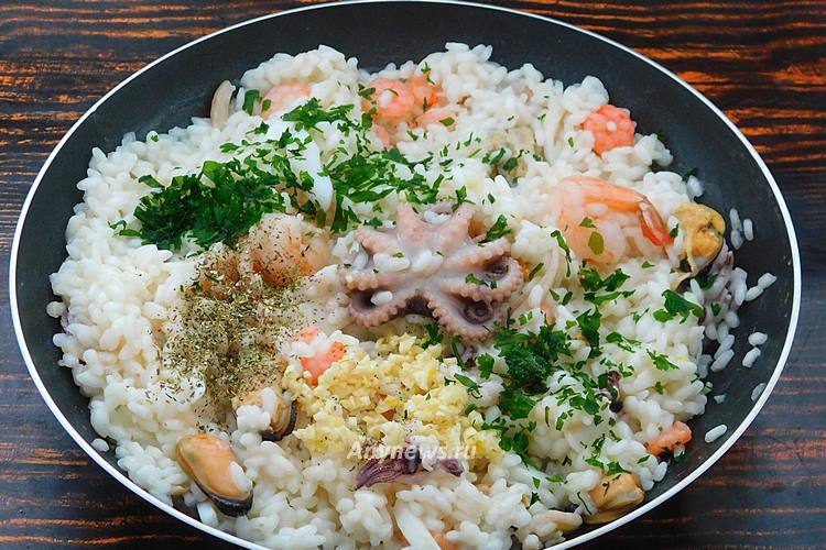 Добавить в ризотто с морепродуктами прованские травы