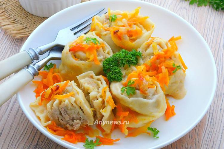 Ленивые пельмени с фаршем на сковороде - рецепт