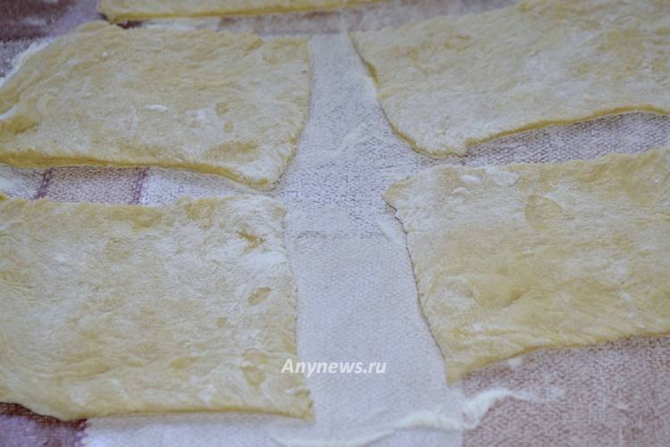 Разрезать пласт теста на квадраты