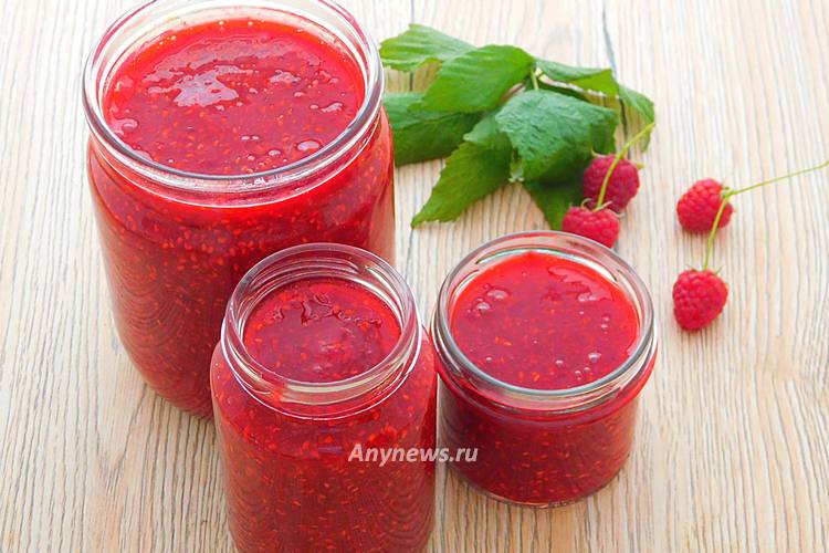 Наполнить банки малиной