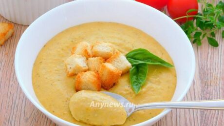 Суп-пюре с кабачком и картофелем