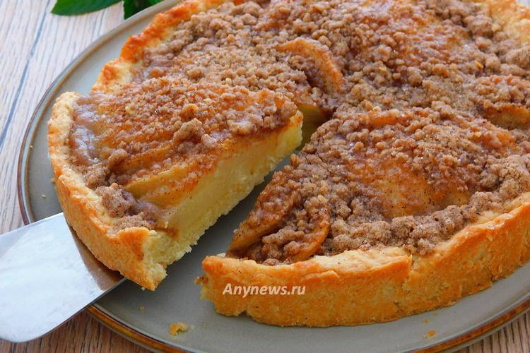 Песочный пирог с грушами