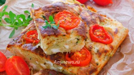 Пирог с кабачками и сыром