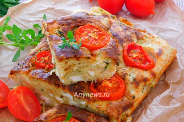 Пирог с кабачками и сыром