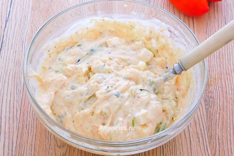 Тесто для заливного пирога с кабачками и сыром