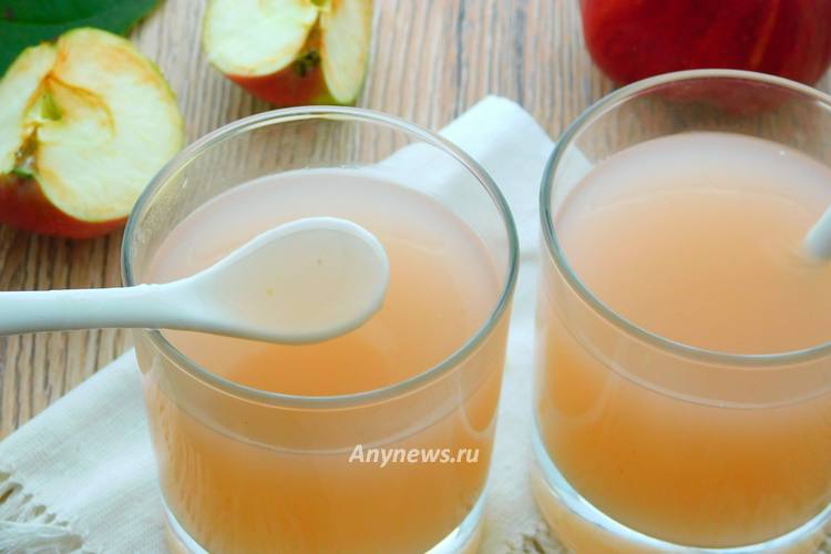 кисель из яблок с крахмалом в домашних условиях