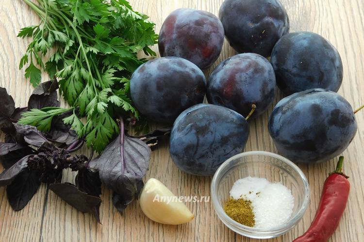 Сливовый соус к мясу - продукты