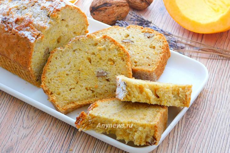 Тыквенный кекс с грецкими орехами - рецепт