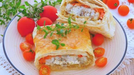 Рыба в лаваше запеченная в духовке