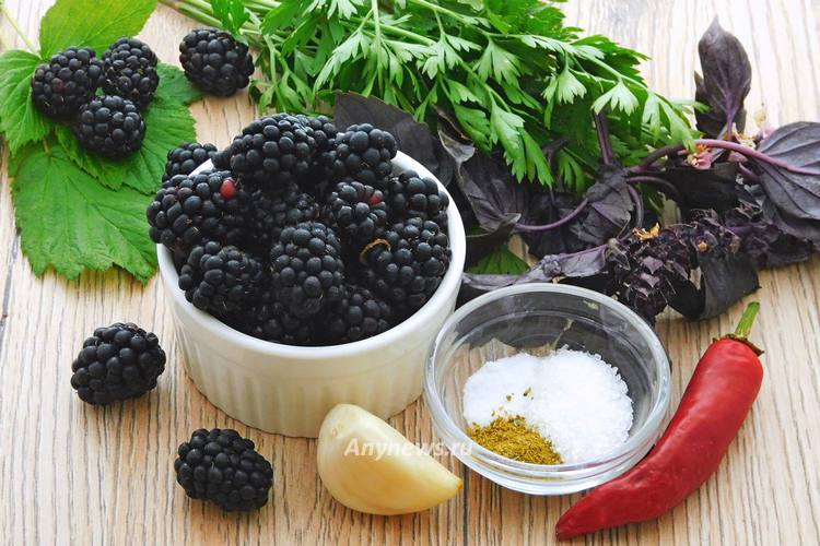 Соус из ежевики к мясу - ингредиенты