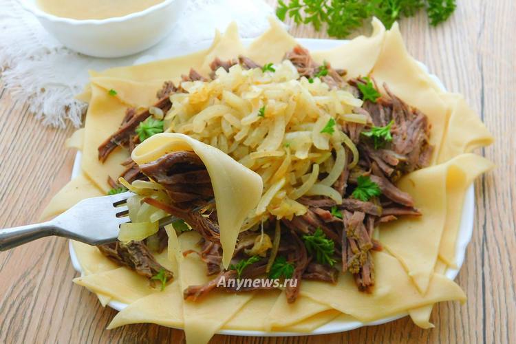 Классический Бешбармак из говядины - рецепт