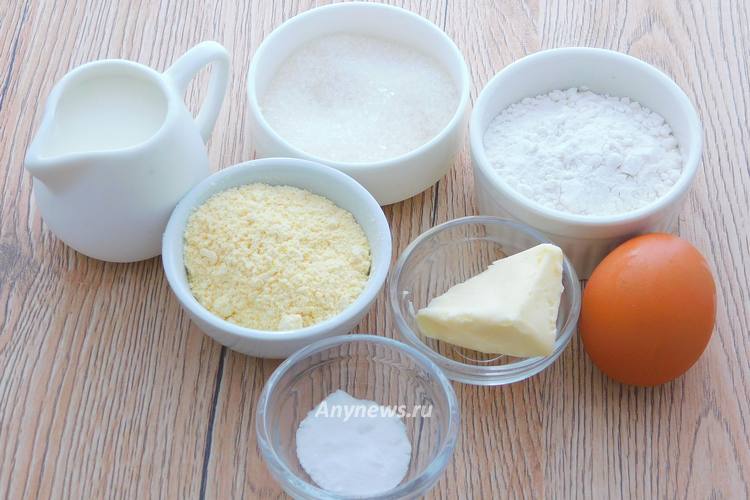 Кукурузные панкейки - продукты