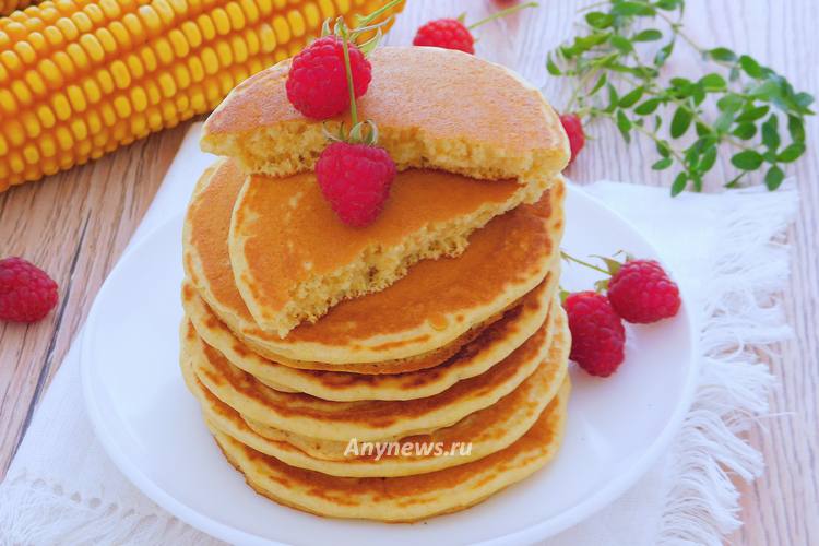 Кукурузные панкейки в домашних условиях