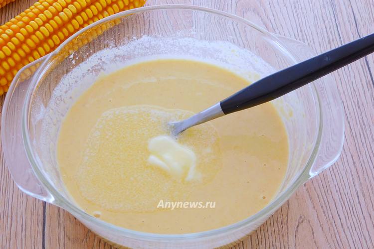 Кукурузные панкейки - тесто