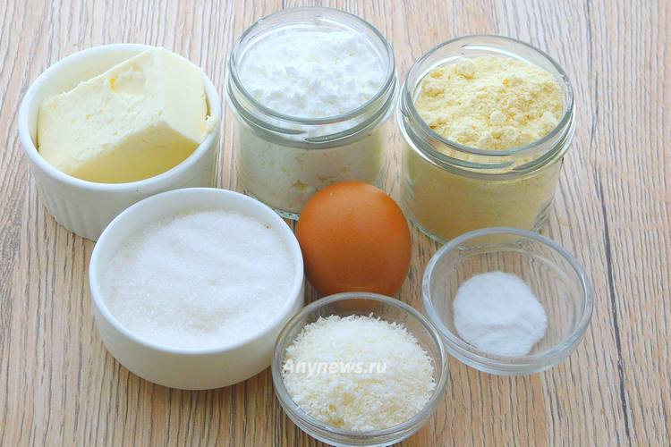 Печенье из кукурузной муки - ингредиенты