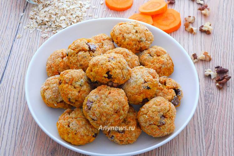 Овсяное печенье с морковью - рецепт