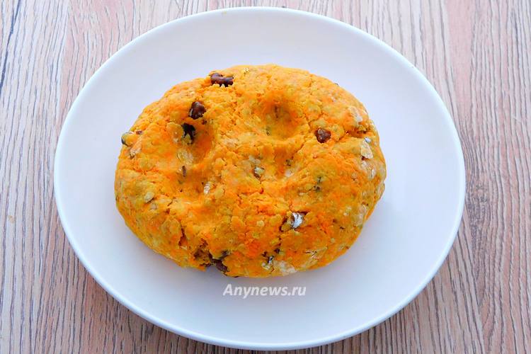 Овсяное печенье с морковью - тесто