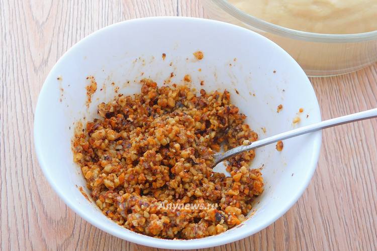 Рулет с грецкими орехами - начинка